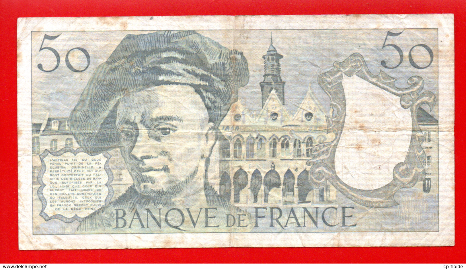 BILLET DE FRANCE . 50 FRANCS . MAURICE QUENTIN DE LA TOUR 1987 - Réf. N°35194 - - 50 F 1976-1992 ''Quentin De La Tour''