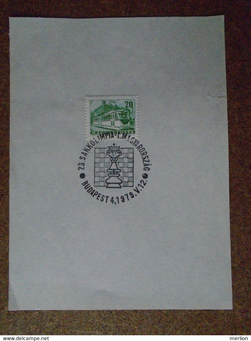 D191031  Hungary  1979   Commemorative Handstamp  -   Chess Competition  Budapest - Sonstige & Ohne Zuordnung