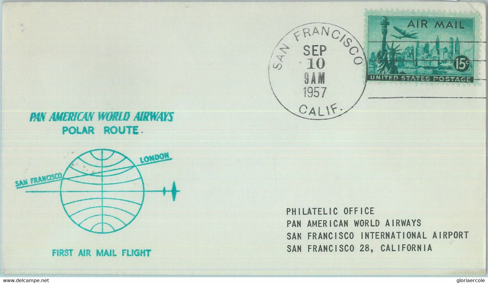 87445 - USA - Postal History - STATIONERY COVER: First Polar Flight - 1957 - Other & Unclassified