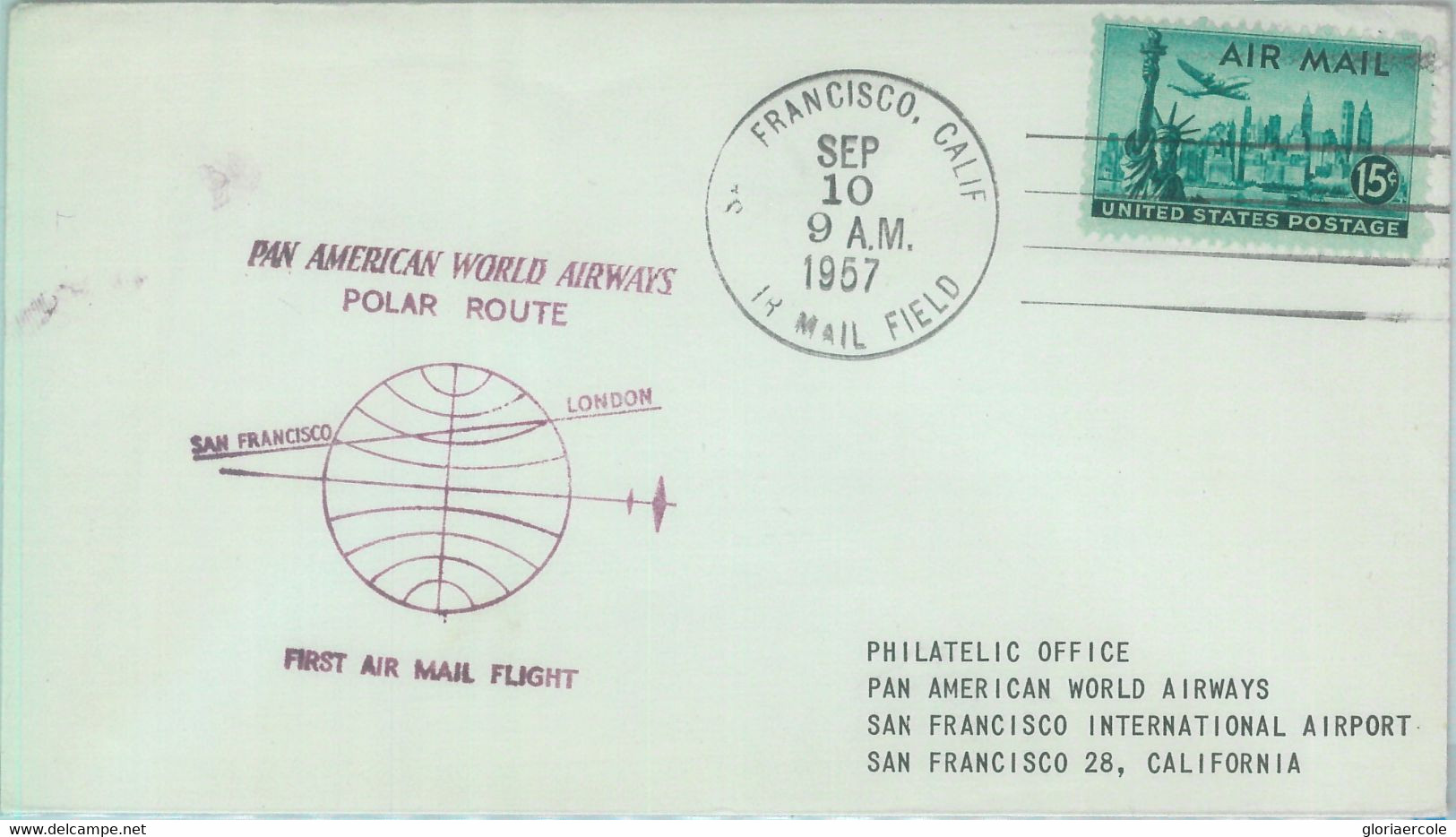 87446 - USA - Postal History - STATIONERY COVER: First Polar Flight - 1957 - Sonstige & Ohne Zuordnung