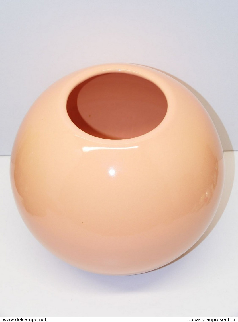 *JOLI VASE BOULE VINTAGE SAINT CLEMENT Couleur Orangé COLLECTION DECO XXe    E