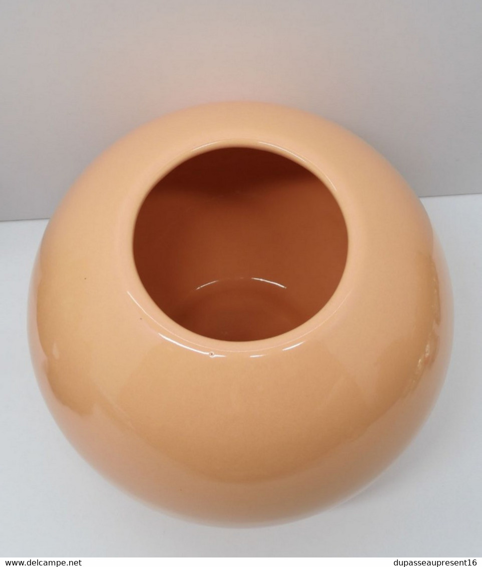 *JOLI VASE BOULE VINTAGE SAINT CLEMENT Couleur Orangé COLLECTION DECO XXe    E