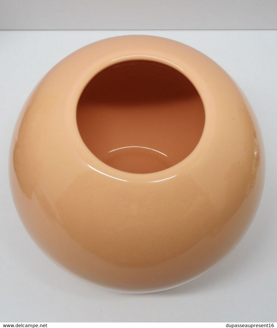 *JOLI VASE BOULE VINTAGE SAINT CLEMENT Couleur Orangé COLLECTION DECO XXe    E