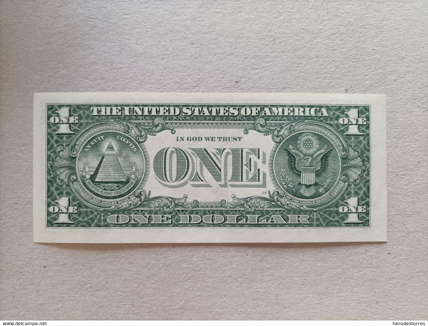 Billete De Estados Unidos De 1 Dólar, UNC - A Identificar