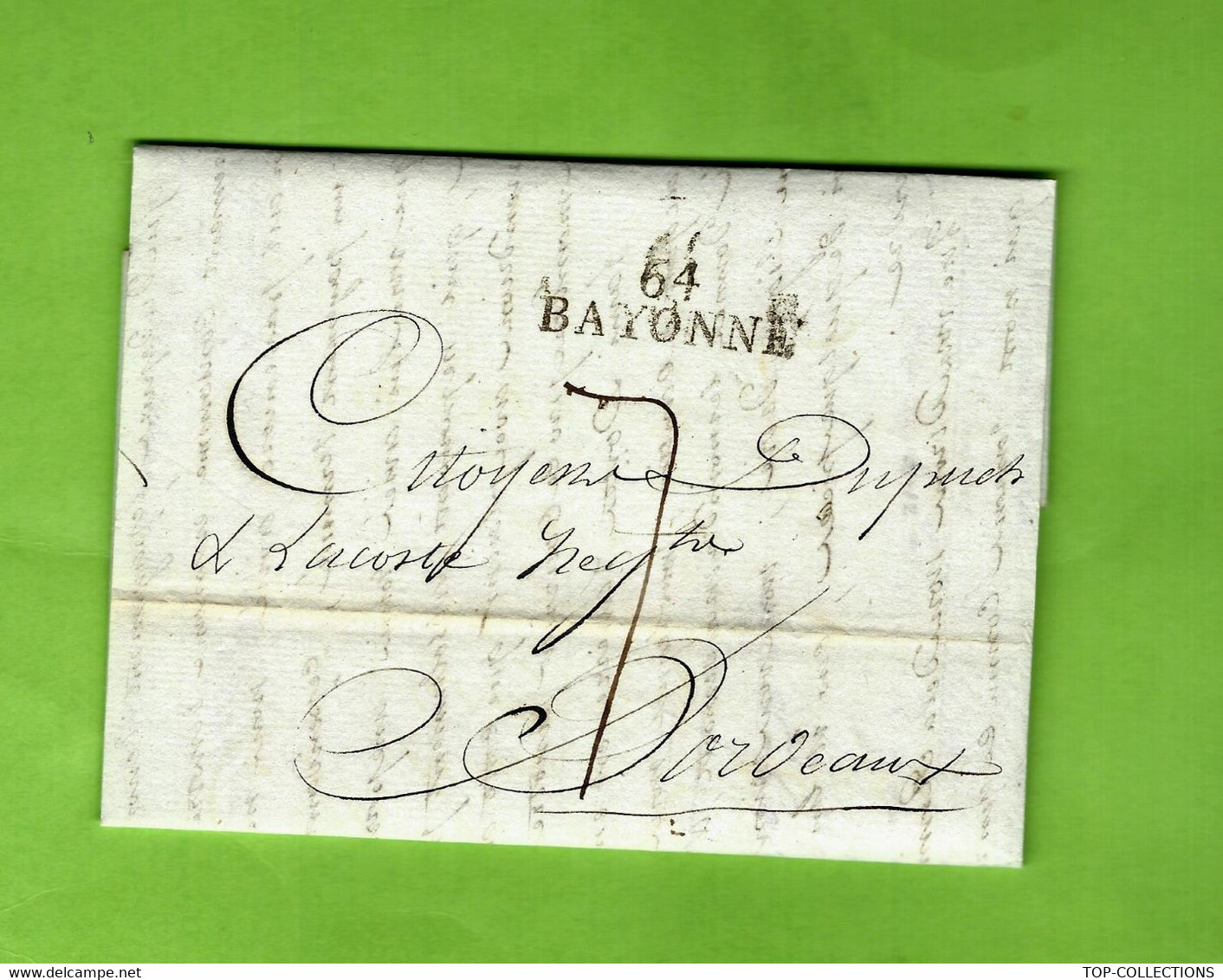 1797 JUDAICA ANTISEMITISME  NEGOCE  COMMERCE PAYS BASQUE Veuve Cazenave & LaHirigoyen à Bayonne  Dupuch à Bordeaux B.E. - ... - 1799