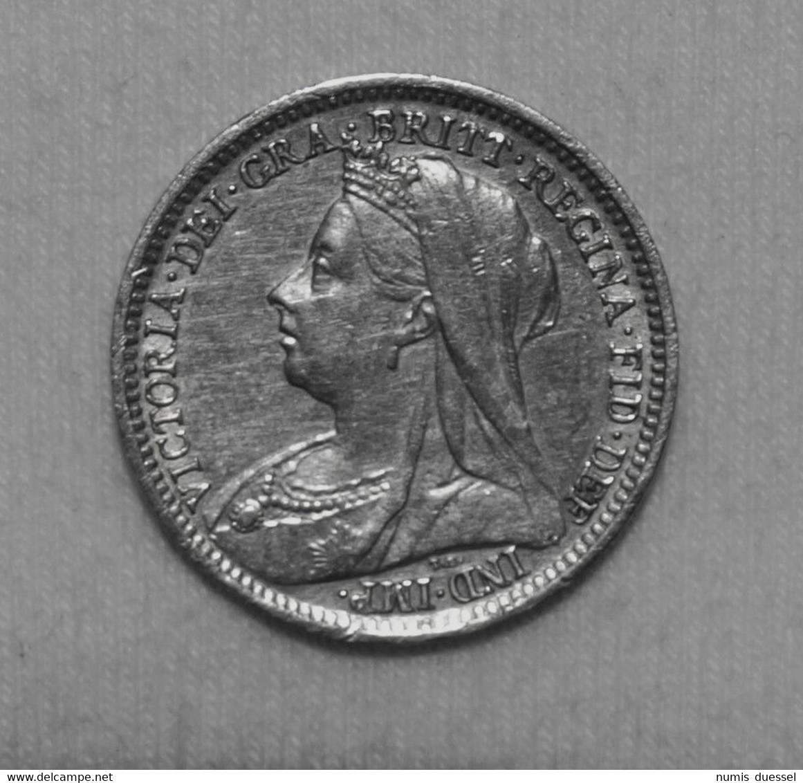 Silber/Silver Großbritannien/Great Britain Victoria Veiled Head, 1899, 3 Pence VZ/XF - Sonstige & Ohne Zuordnung