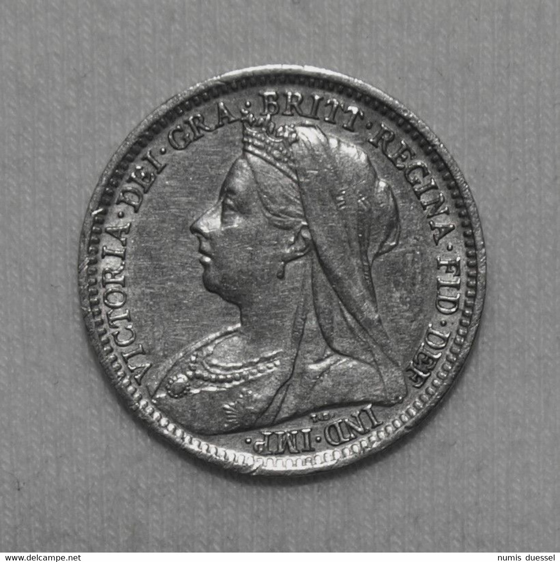 Silber/Silver Großbritannien/Great Britain Victoria Veiled Head, 1899, 3 Pence VZ/XF - Sonstige & Ohne Zuordnung