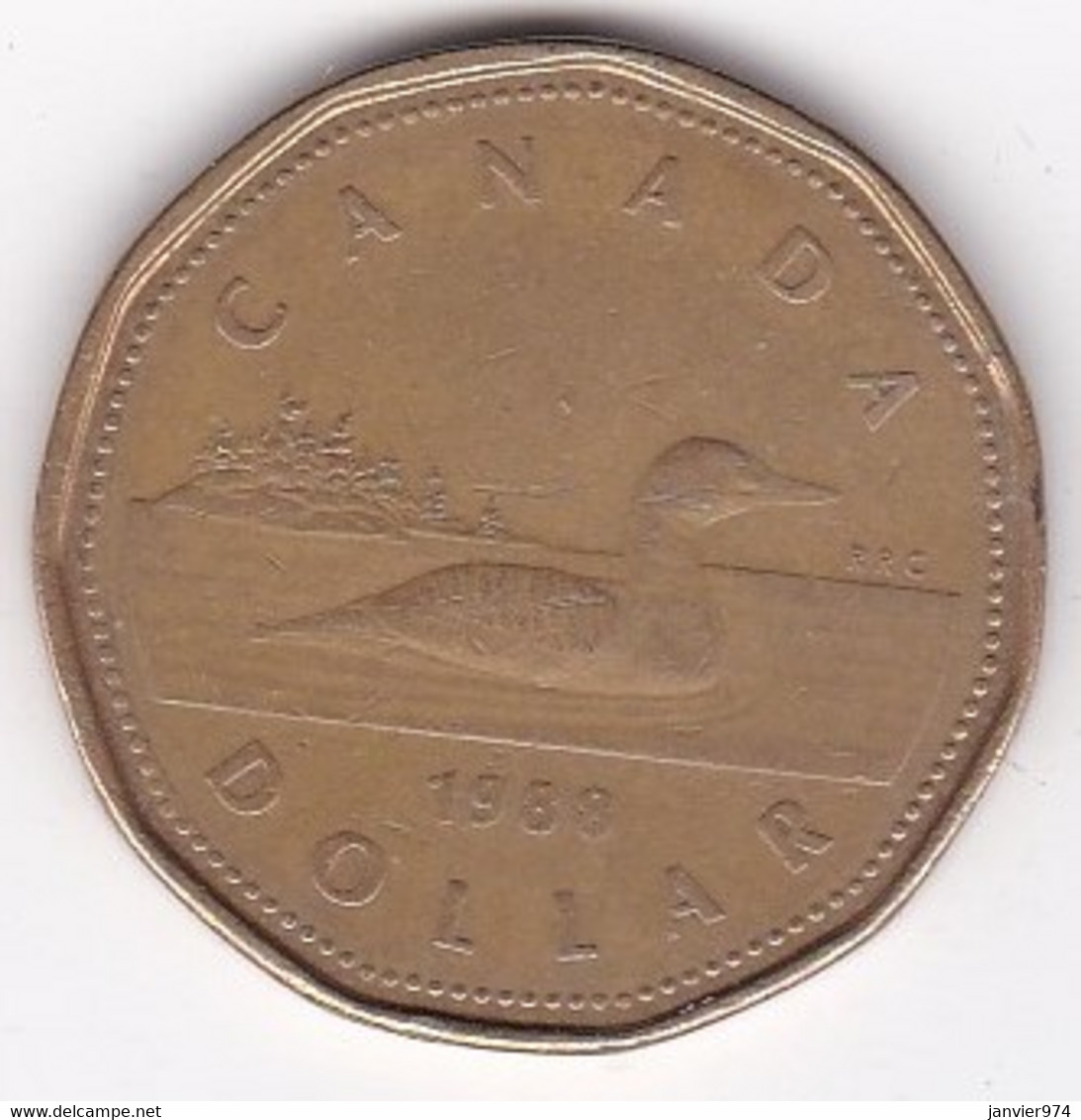 Canada 1 Dollar 1988 , Elizabeth II, En Acier Plaqué Bronze, KM# 157 - Canada