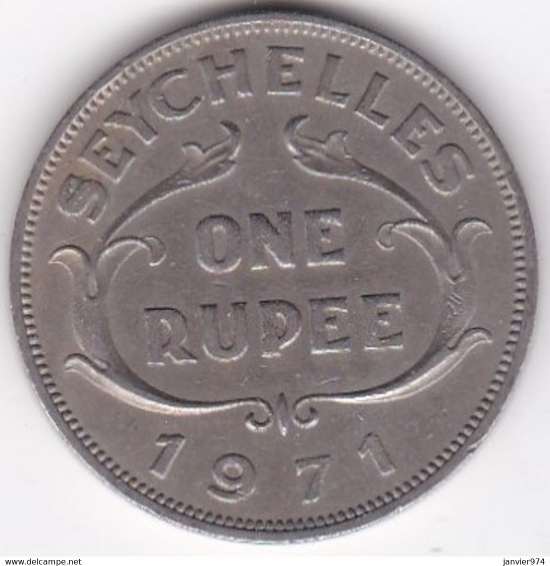 Seychelles 1 Rupee 1971 . Elizabeth II .en Cupro Nickel,  KM# 13 - Seychellen