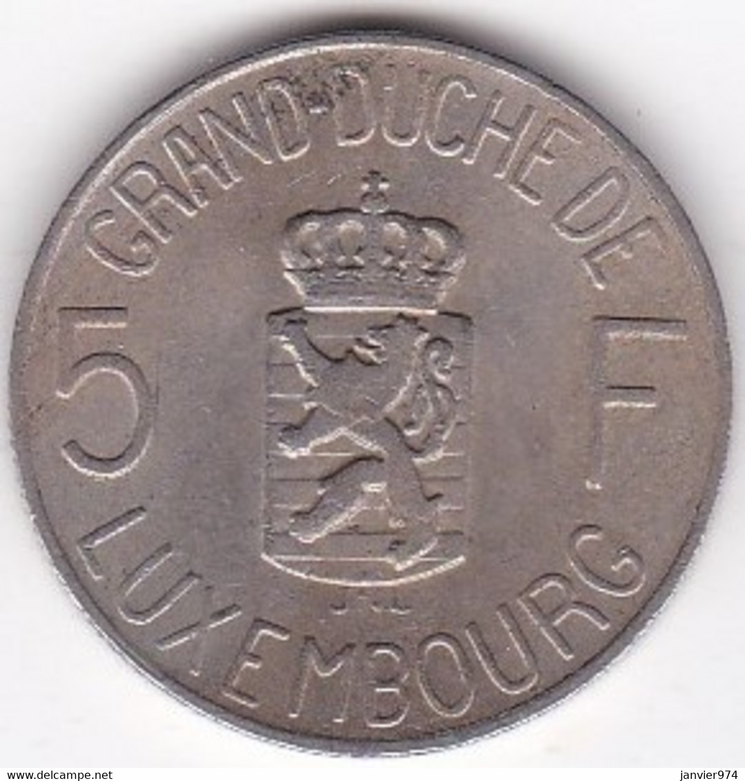 Luxembourg 5 Francs 1962 Charlotte , En Cupro Nickel , KM# 51 - Luxembourg