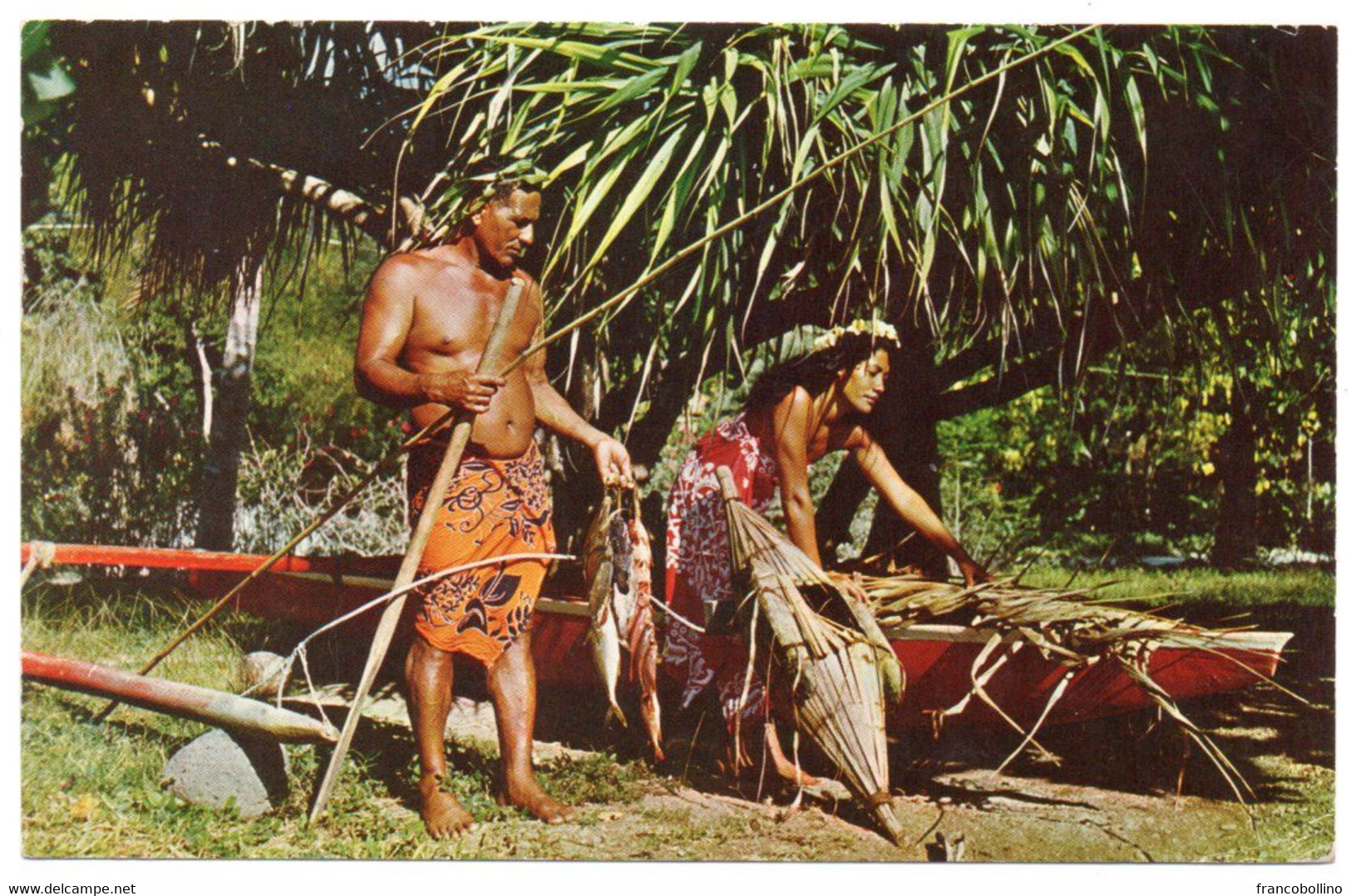 POLYNESIE / FRENCH POLYNESIA - RETOUR DE PECHE/FISHING / THEMATIC STAMP-DANCE - Polynésie Française