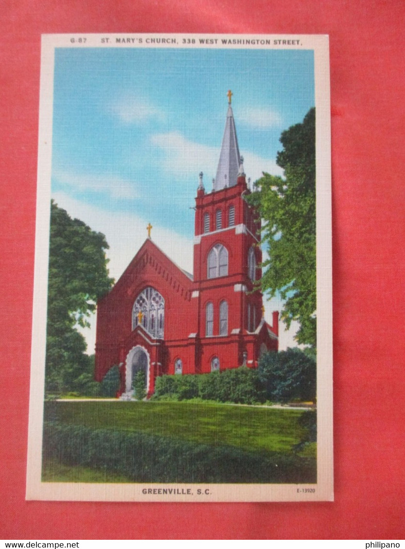 St Mary's Church.   Greenville South Carolina      Ref 5792 - Greenville