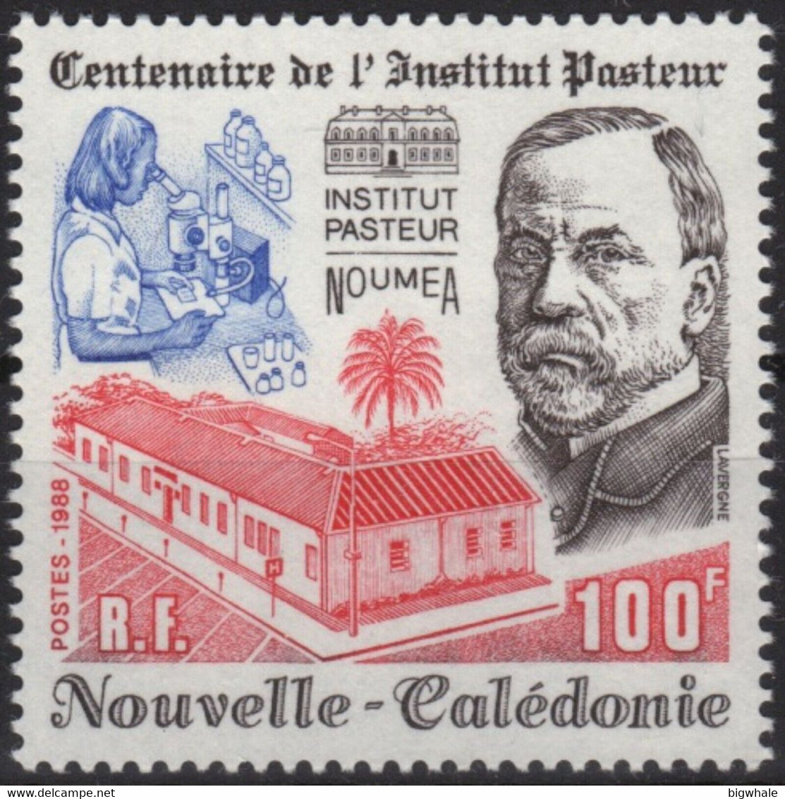 New Caledonia 1988 Pasteur Die Proof MNH 1V, No Stamp - Sonstige & Ohne Zuordnung