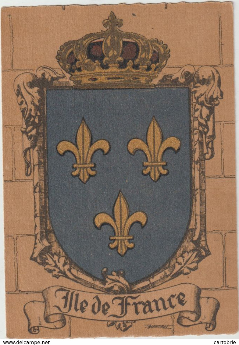 ÎLE DE FRANCE - Blason - CPSM BARRÉ-DAYEZ N° 1294 F - Ile-de-France