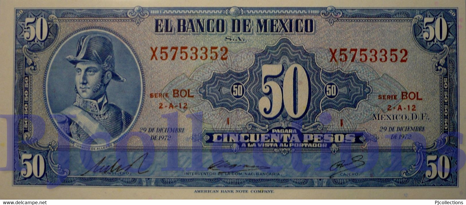 MEXICO 50 PESOS 1972 PICK 49u UNC - Mexico