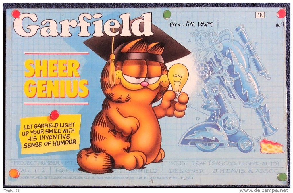 Jim Davis - GARFIELD - The World's Favourite Cat N° 11 - Sheer Génius - Ravette Books - ( 1989 ) . - BD Britanniques