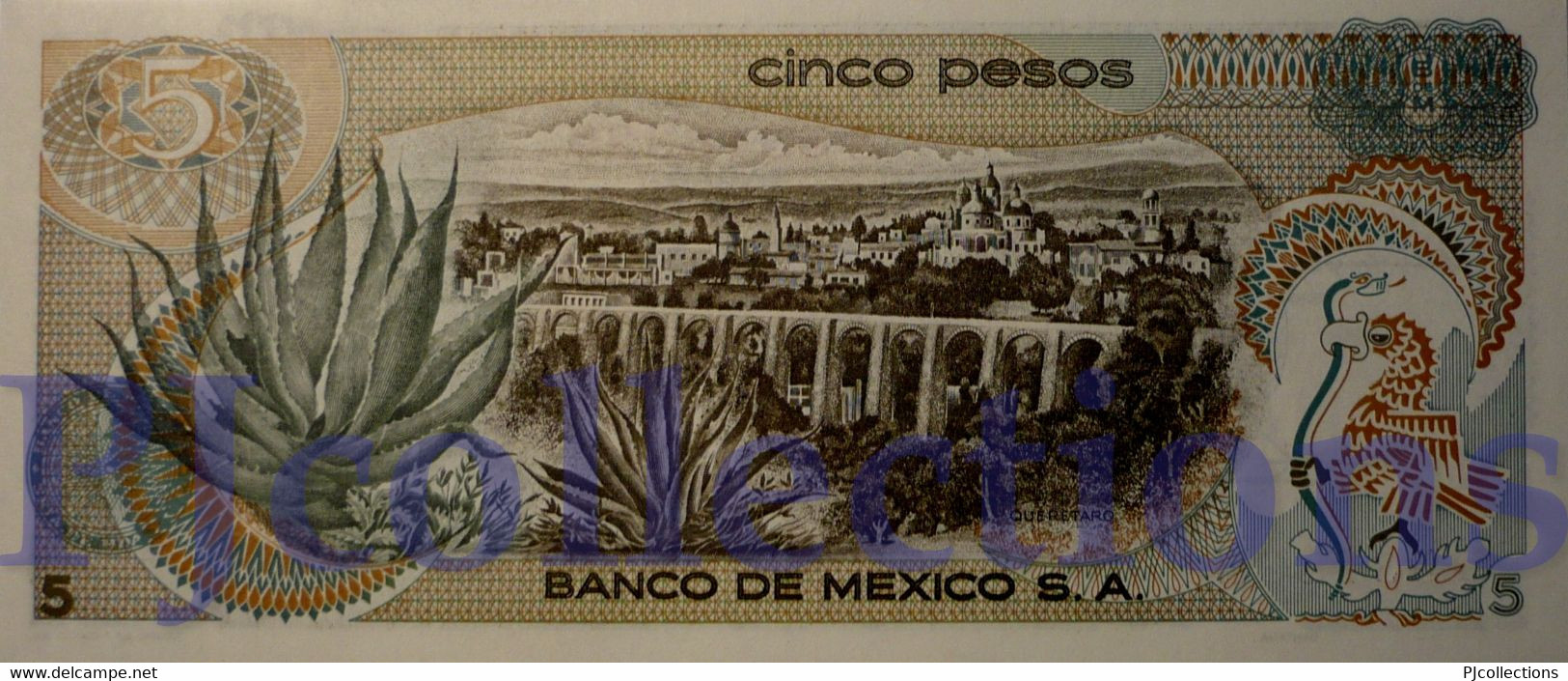 LOT MEXICO 5 PESOS 1972 PICK 62c UNC X 5 PCS - Mexico