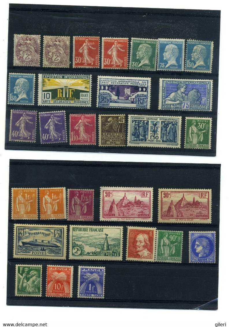 Lot De Timbre France De 1900 A 1930 Charnière - Sammlungen