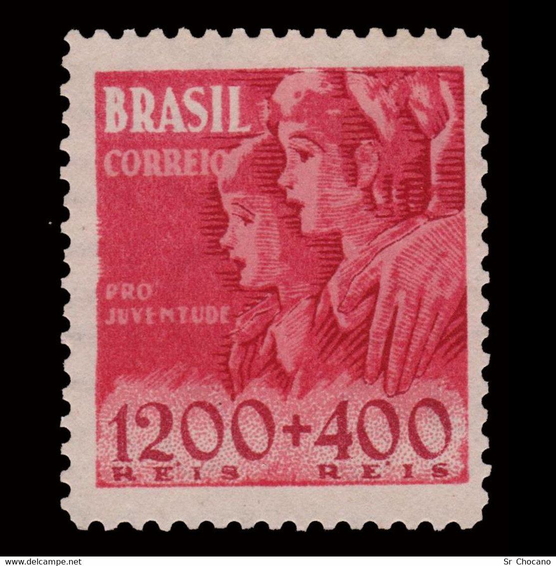 BRAZIL SEMI POSTAL STAMP.1939-40.1200r+400r.SCOTT B11.MNG. - Nuovi