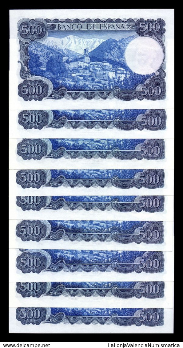 España Spain Colección 43 Billetes 500 Pesetas J. Verdaguer 1971 Pick 153 Sin Serie - 1R SC- AUNC - 500 Pesetas