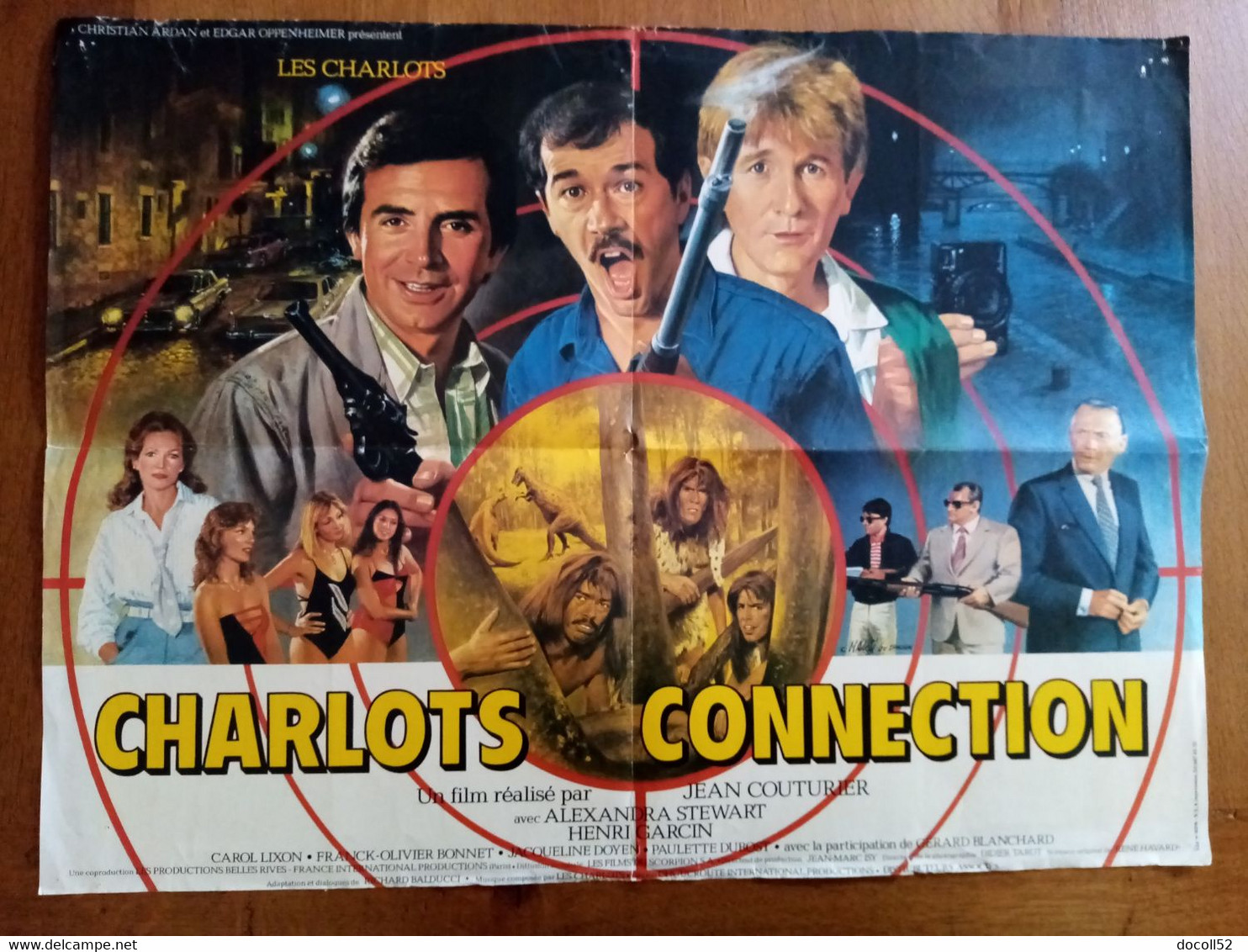 AFFICHE CINEMA ORIGINALE FILM CHARLOTS CONNECTION 1984 RINALDI SARRUS FILIPPELLI 59.1CMX43.7CM DE JEAN COUTURIER - Affiches & Posters