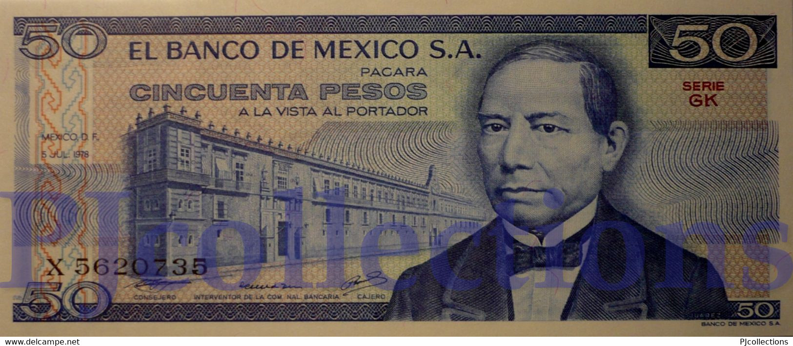 MEXICO 50 PESOS 1978 PICK 67a UNC - Mexico