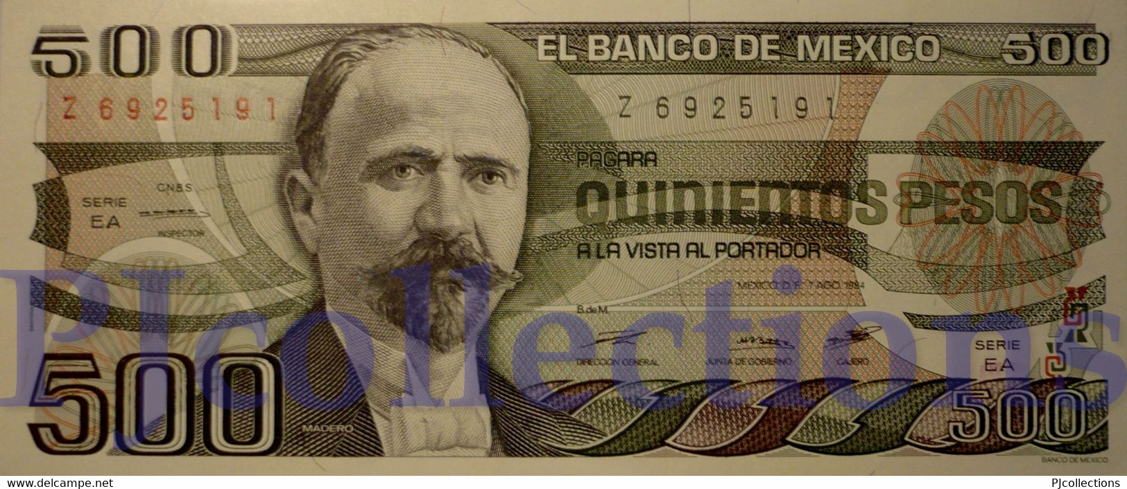 MEXICO 500 PESOS 1984 PICK 79b UNC - Mexico