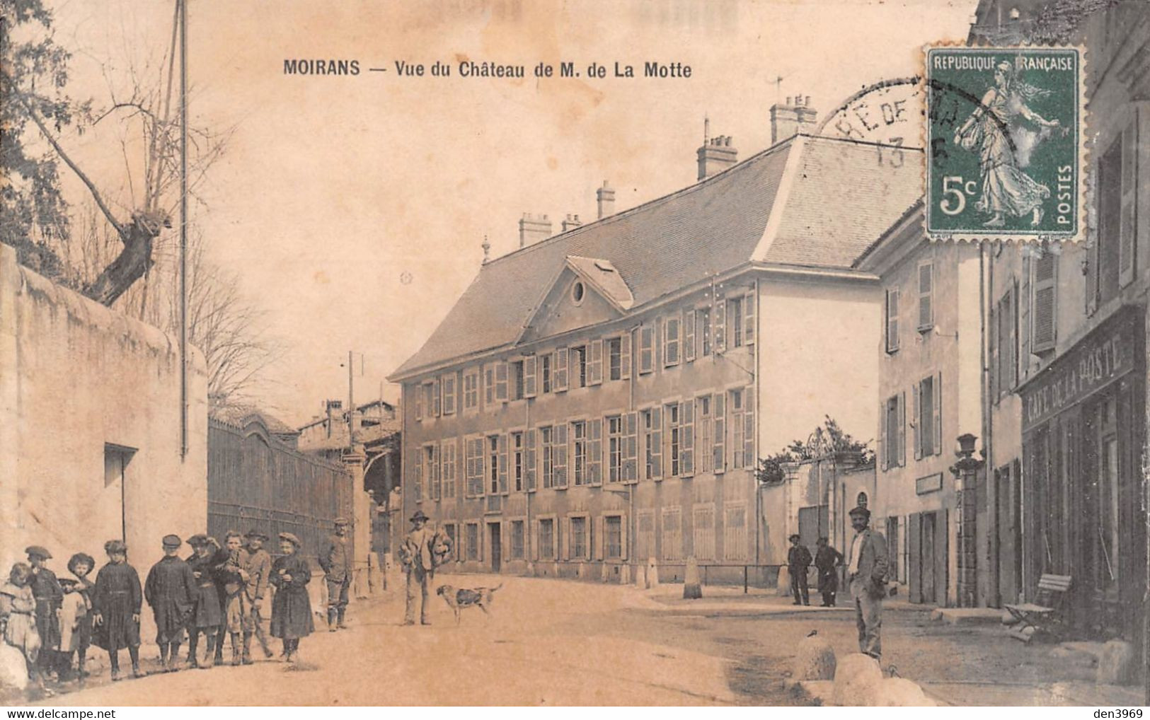 MOIRANS (Isère) - Vue Du Château De M. De La Motte - Café De La Poste - Moirans