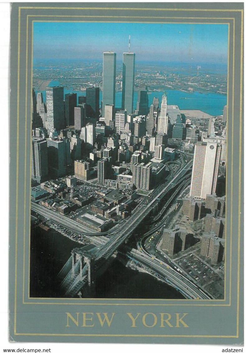 BR831 New York City  Landscape Viaggiata 1989 Verso Milano - Mehransichten, Panoramakarten