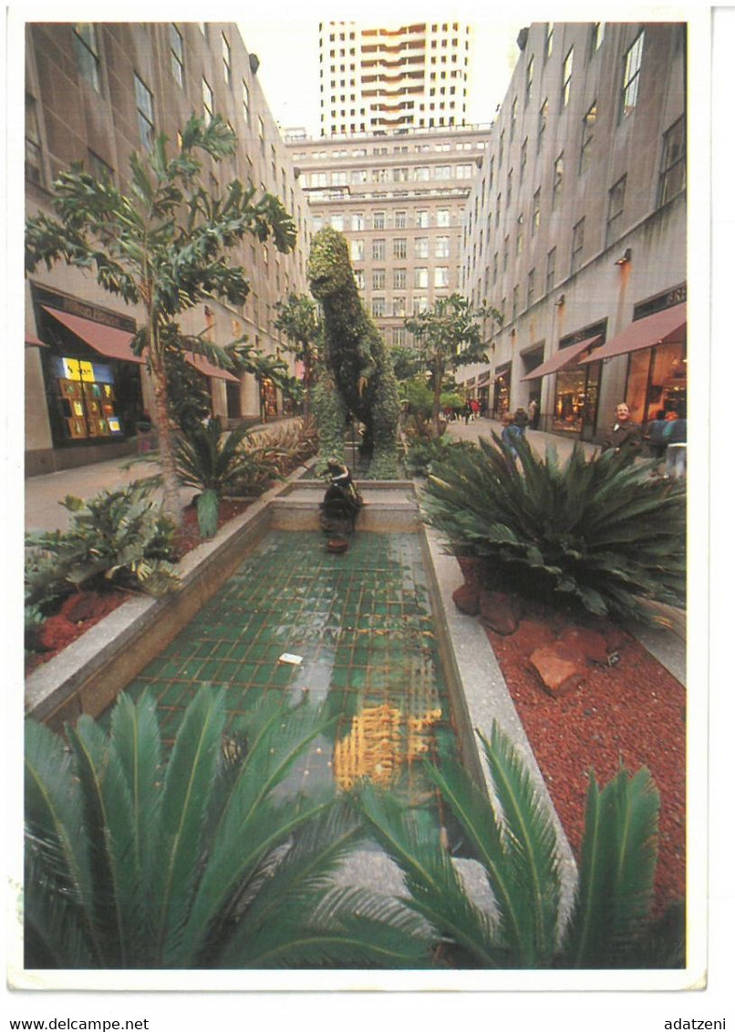 BR838  New York City  The Channel Gardens Rockfeller Center Viaggiata 1991 Verso Milano - Parchi & Giardini