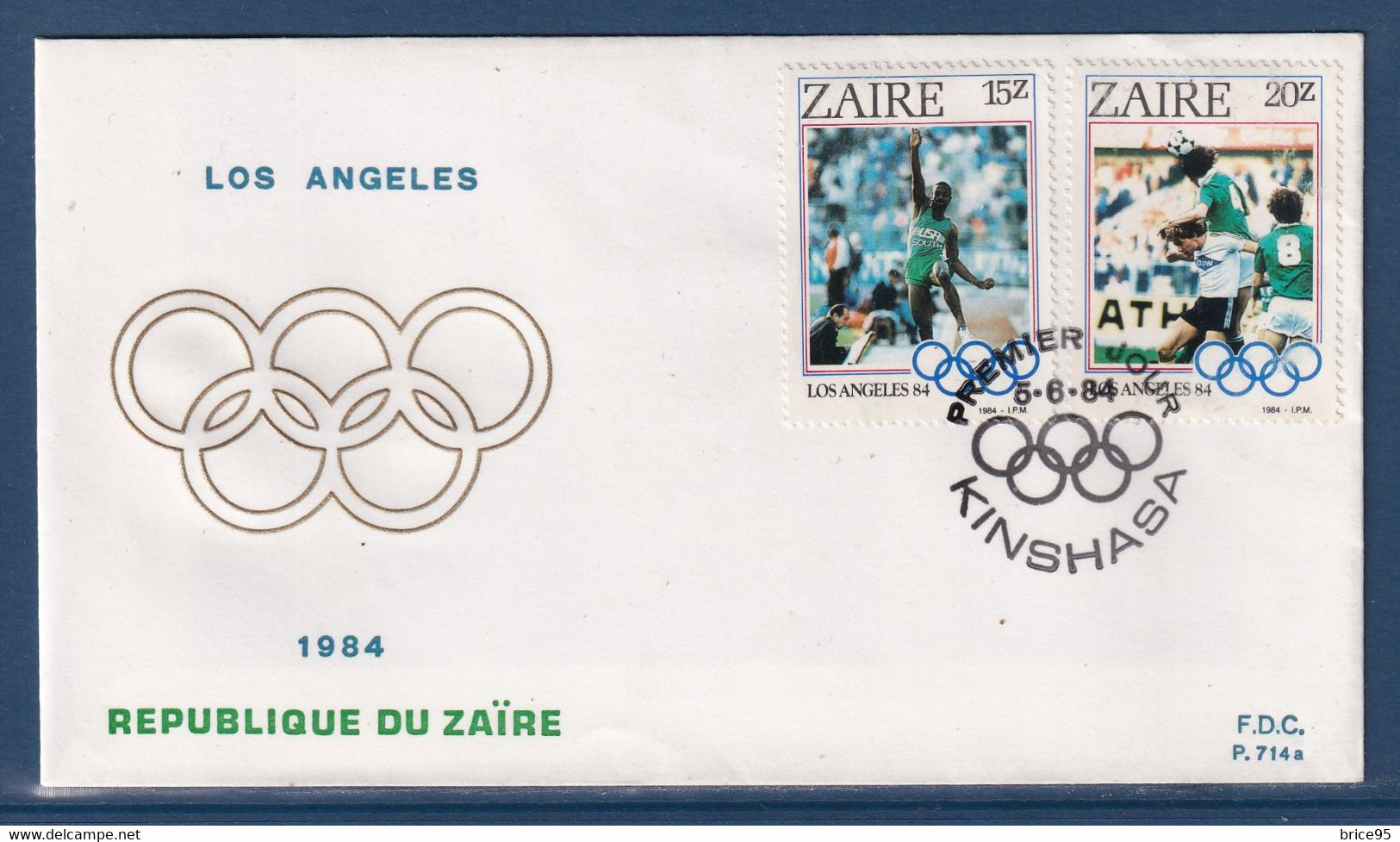 ⭐ Zaïre - FDC - Premier Jour - Jeux Olympiques - Los Angeles - 1984 ⭐ - 1980-1989