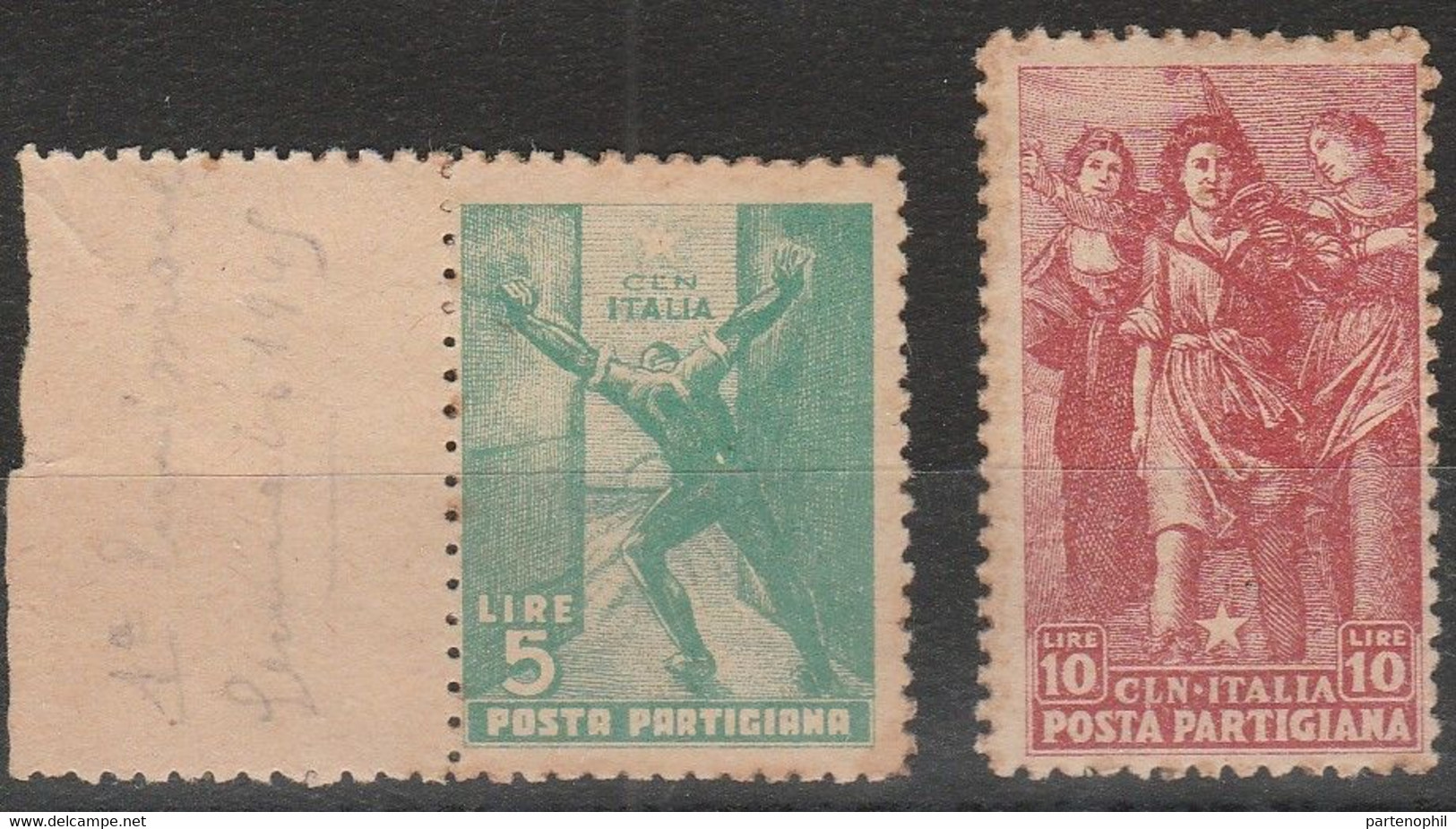 212 Parma  1945 - Posta Partigiana N. 1/2. Cert. Todisco. Cat. € 1000,00. MNH - Local And Autonomous Issues