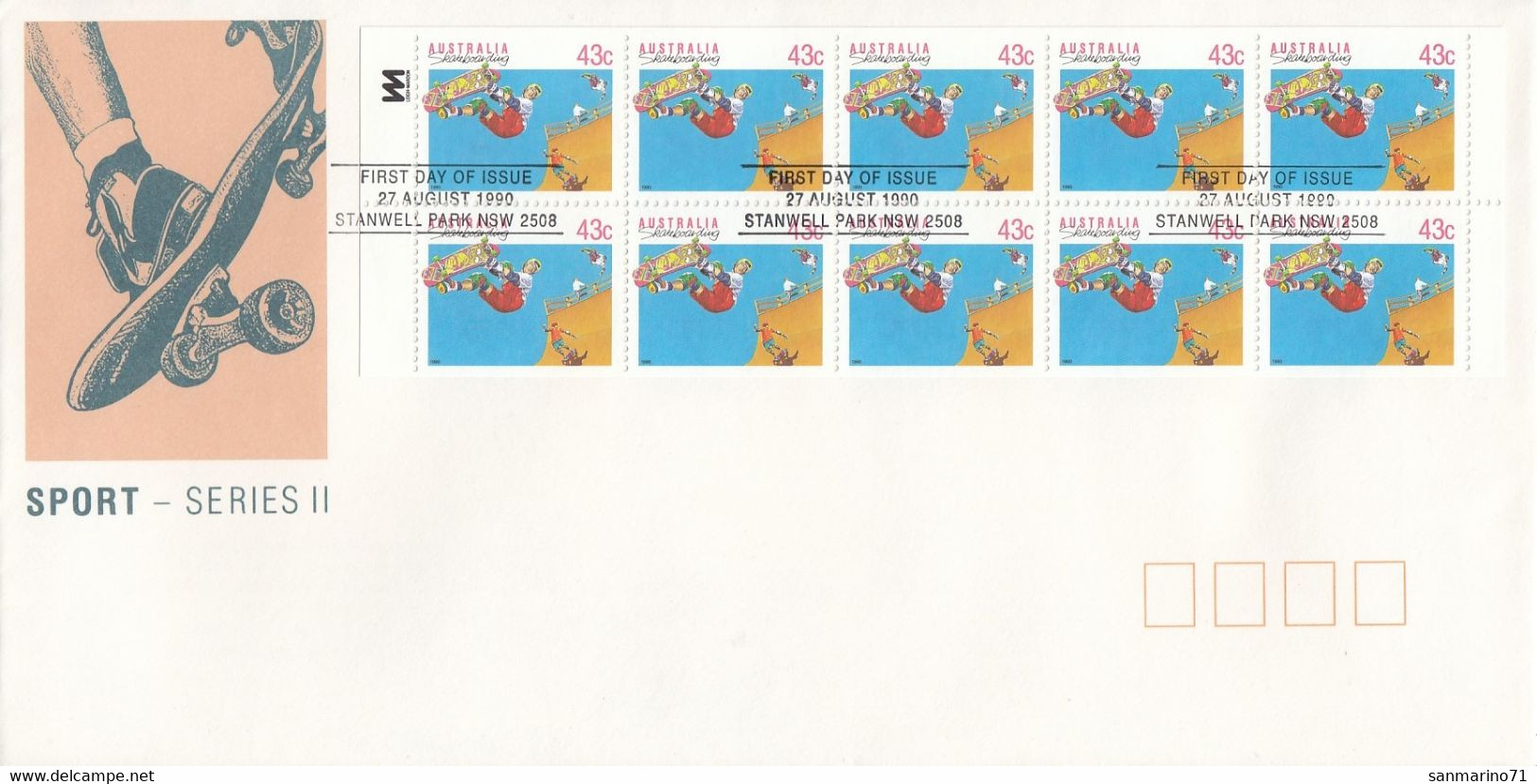 AUSTRALIA FDC 1225 - Skateboard