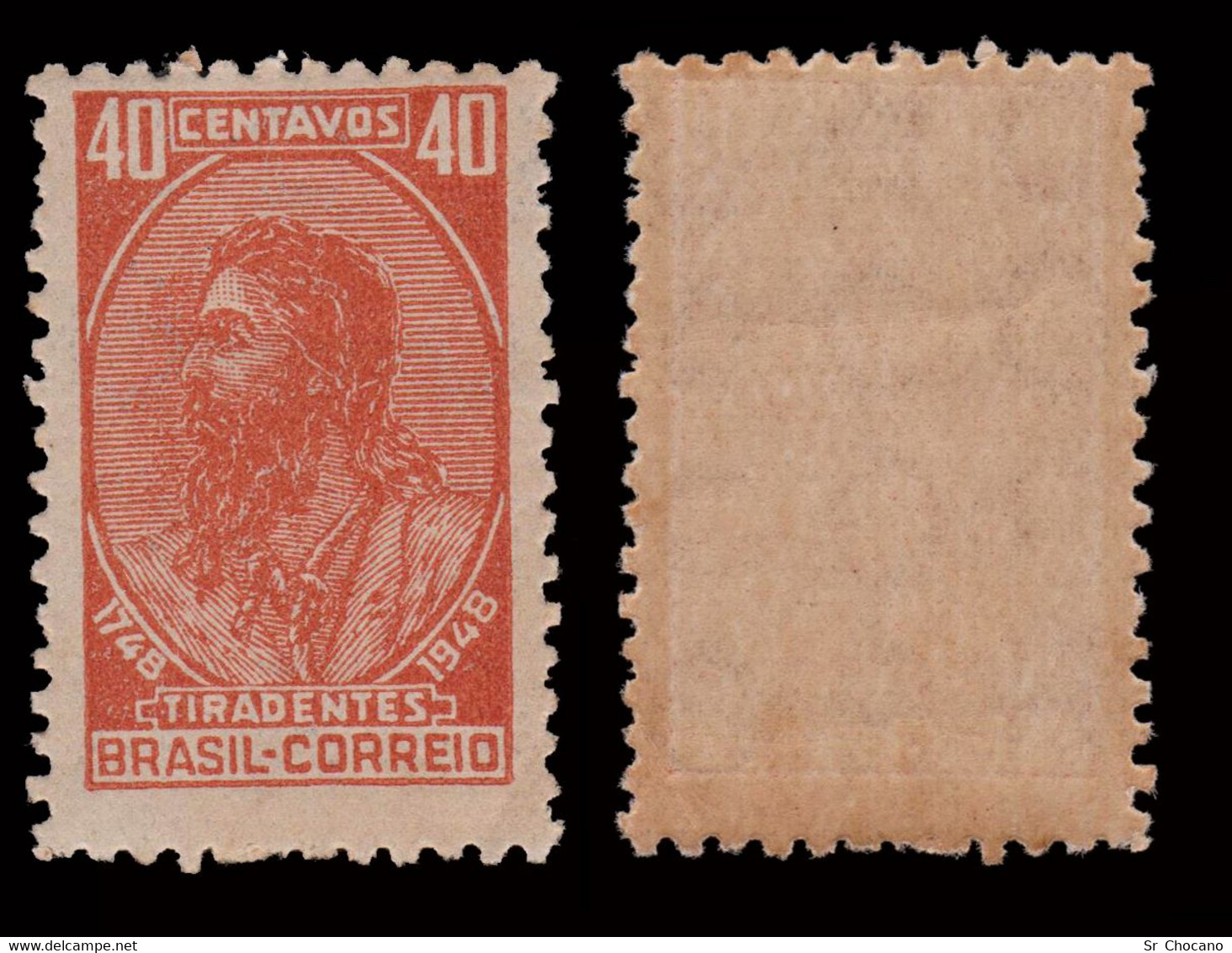 BRAZIL.1948 TIRADENTES.40c.BROWN ORANGE.SCOTT 683.MNH - Neufs