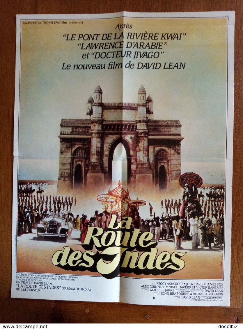 AFFICHE CINEMA ORIGINALE FILM LA ROUTE DES INDES 1984 JUDY DAVIS JAMES FOX ALEC GUINNESS 51.6CMX39.2CM DE DAVID LEAN - Affiches & Posters