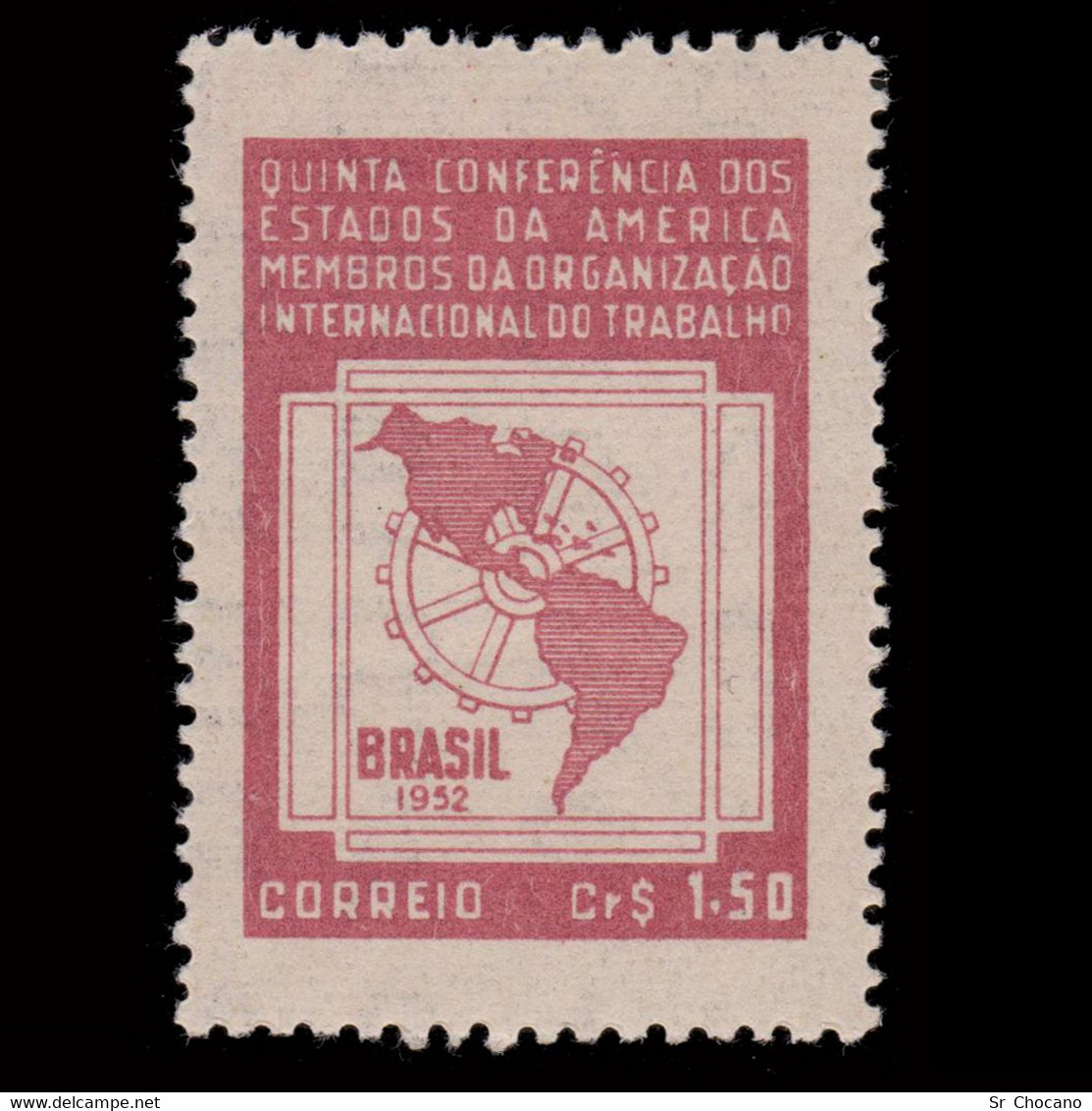 BRAZIL.1952.1,50CR.BRNSH PINK.SCOTT 720.MH Mint Hinged. - Neufs