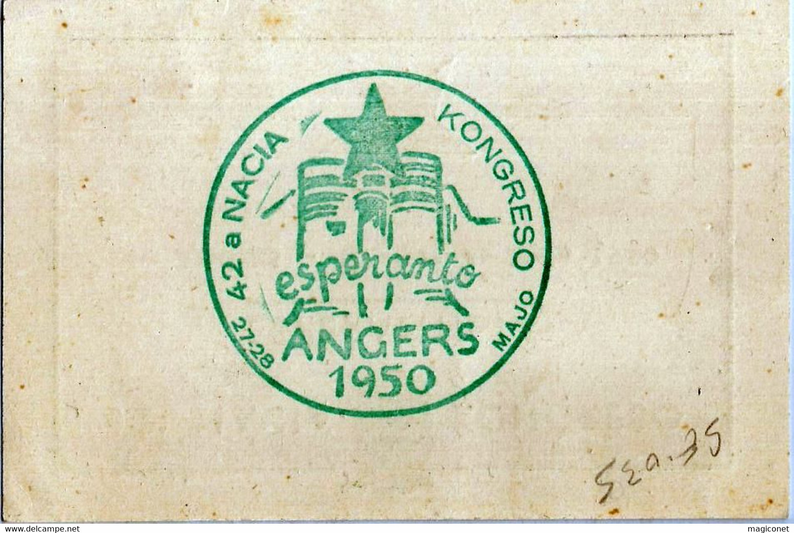 Carte Esperanto - Congres D'Angers 1950 - Esperanto