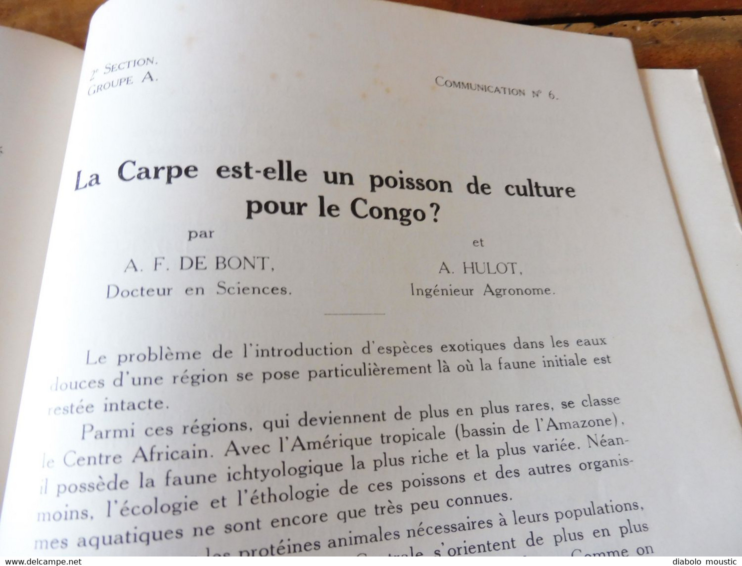 1950  Conférence Piscicole Anglo-Belge (pour une bonne production de poissons)- Elisabethville (Congo Belge)   bilingue