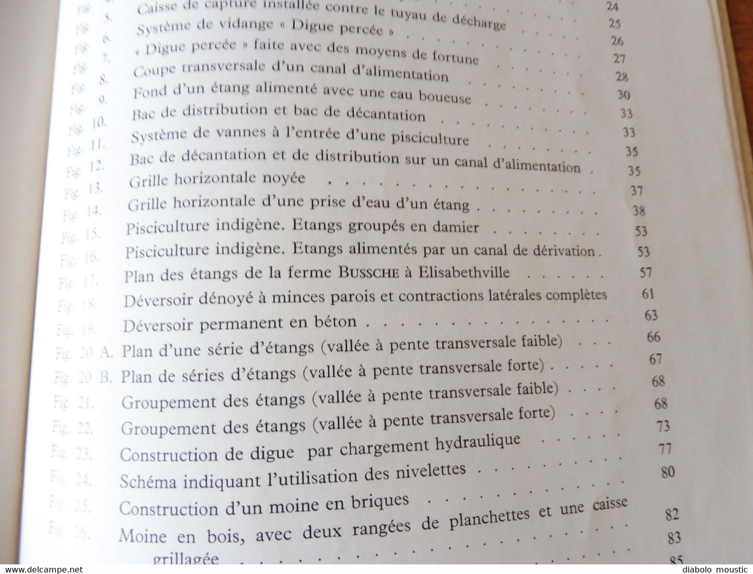 1950  La Construction d'Etangs de Pisciculture au Congo Belge  par A. F. de Bont ,  (Recherches piscicoles)