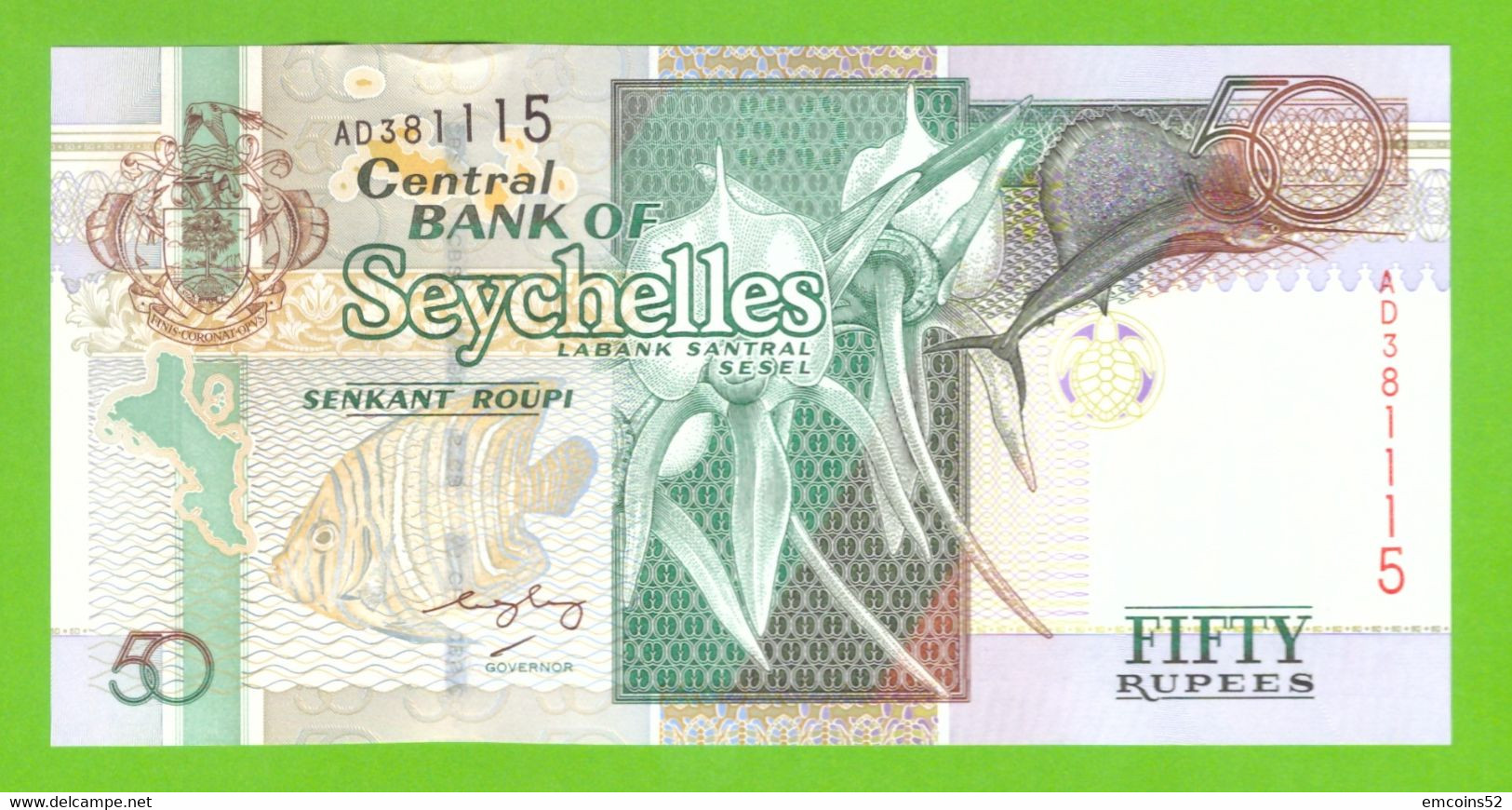 SEYCHELLES 50 RUPEES 2005  P-39A  UNC - Seychellen