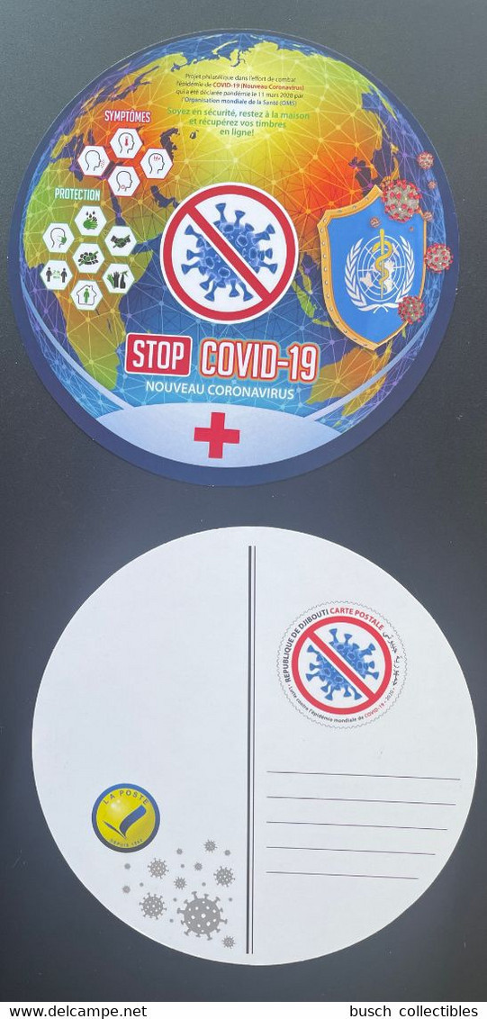 Djibouti Dschibuti 2020 Mi. ? Stationery Entier Ganzsache COVID-19 Virus Coronavirus OMS WHO Pandemic - Dschibuti (1977-...)