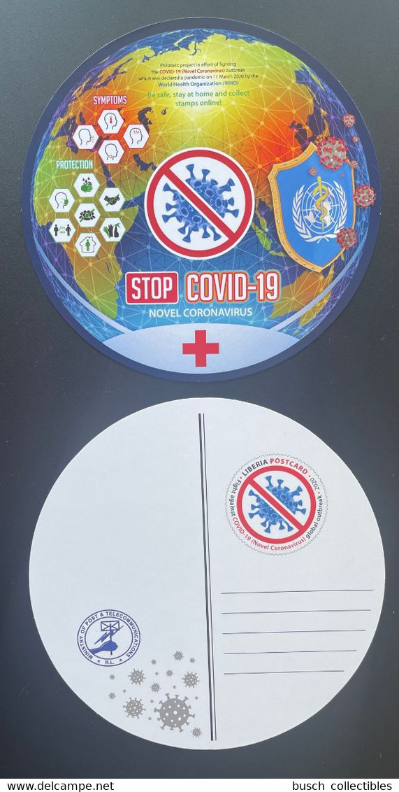 Liberia 2020 Mi. ? Stationery Entier Ganzsache COVID-19 Virus Coronavirus OMS WHO Pandemic - Liberia