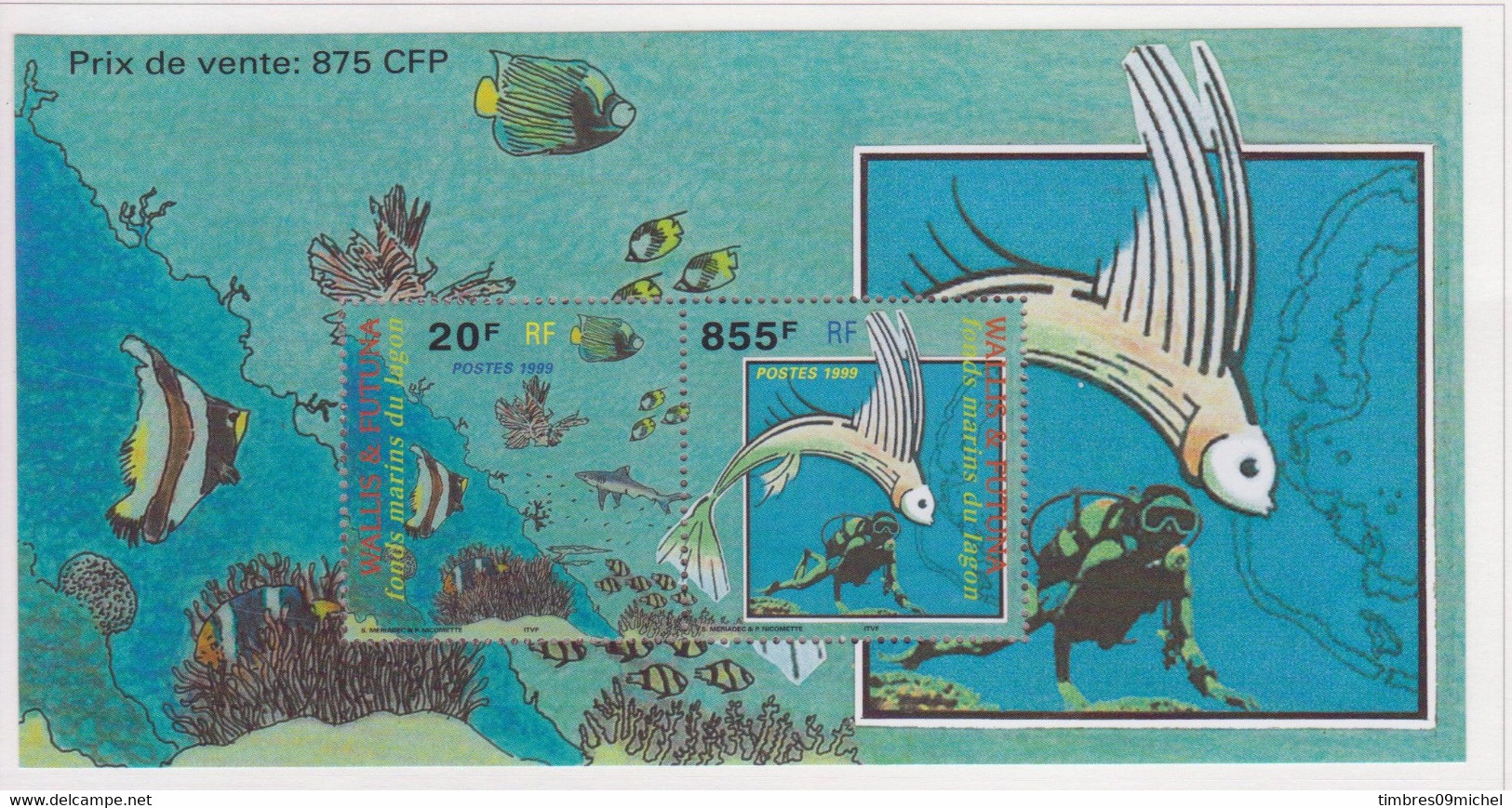 Wallis-et-Futuna  Bloc Feuillet N° 8** Fonds Marins Du Lagon - Blocs-feuillets