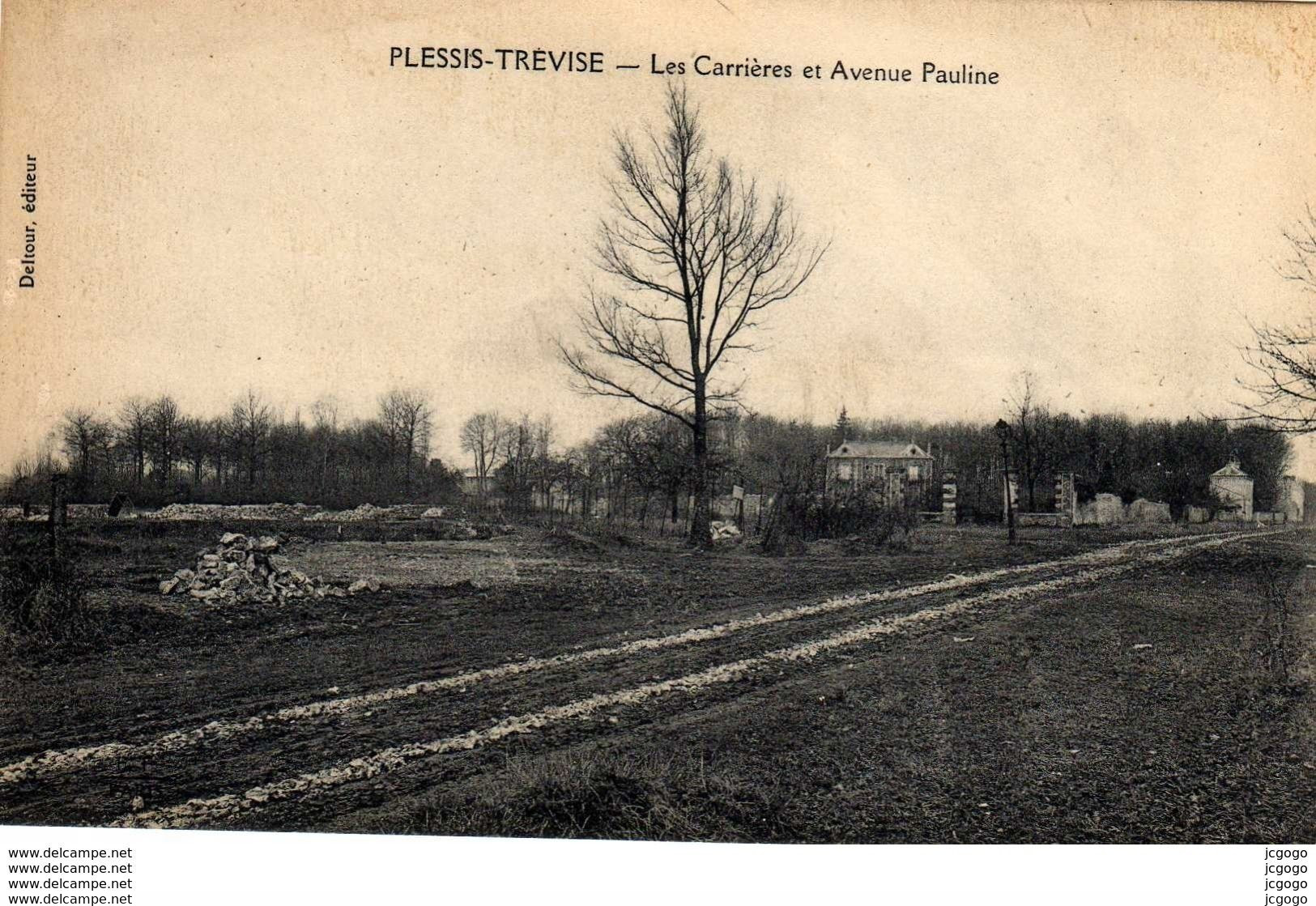 PLESSIS-TRÉVISE. Les Carrières Et Avenue Pauline.  2 Scans  TBE - Le Plessis Trevise