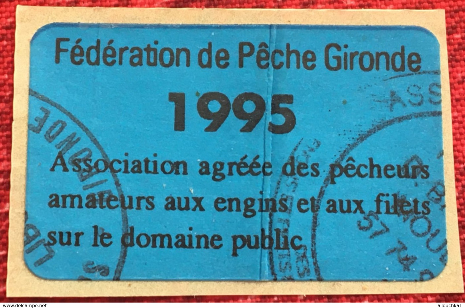 Vignette-☛Fédération De Pêche De Gironde 33 Pêcheurs Amateurs-☛Erinnophilie,Stamp,Timbre,Sticker-Aufkleber-Bollo-Viñeta - Sports