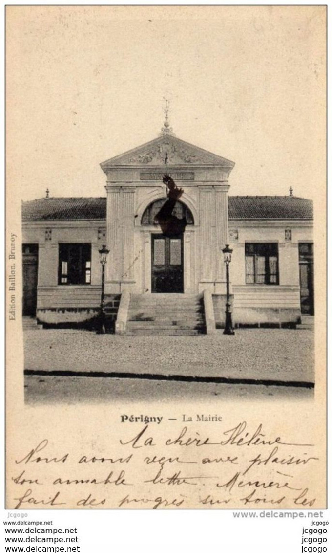 PERIGNY   La Mairie    Carte écrite En 1904  2 Scans  TBE - Perigny