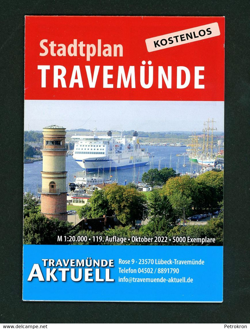 Stadtplan (Lübeck-) Travemünde 1 : 20000 Oktober 2022 Wie Neu - Landkarten