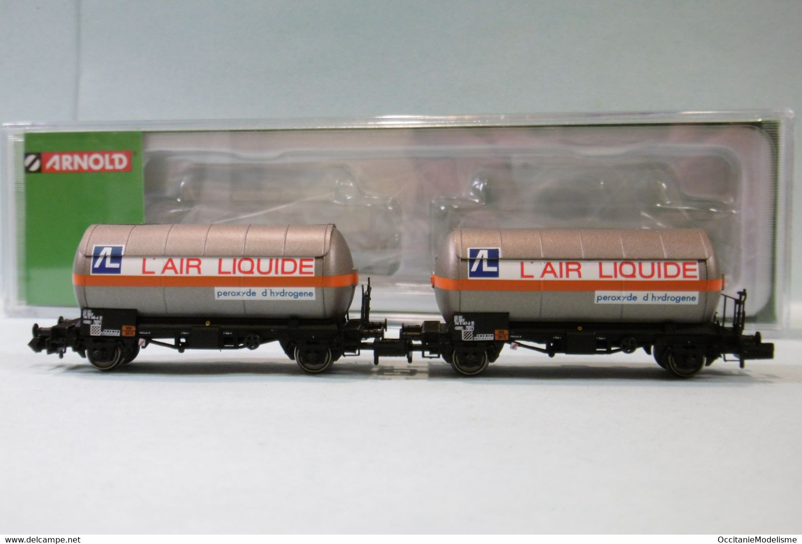 Arnold - 2 WAGONS CITERNES à Gaz Air Liquide SNCF ép. IV / V Réf. HN6526 Neuf NBO N 1/160 - Goods Waggons (wagons)