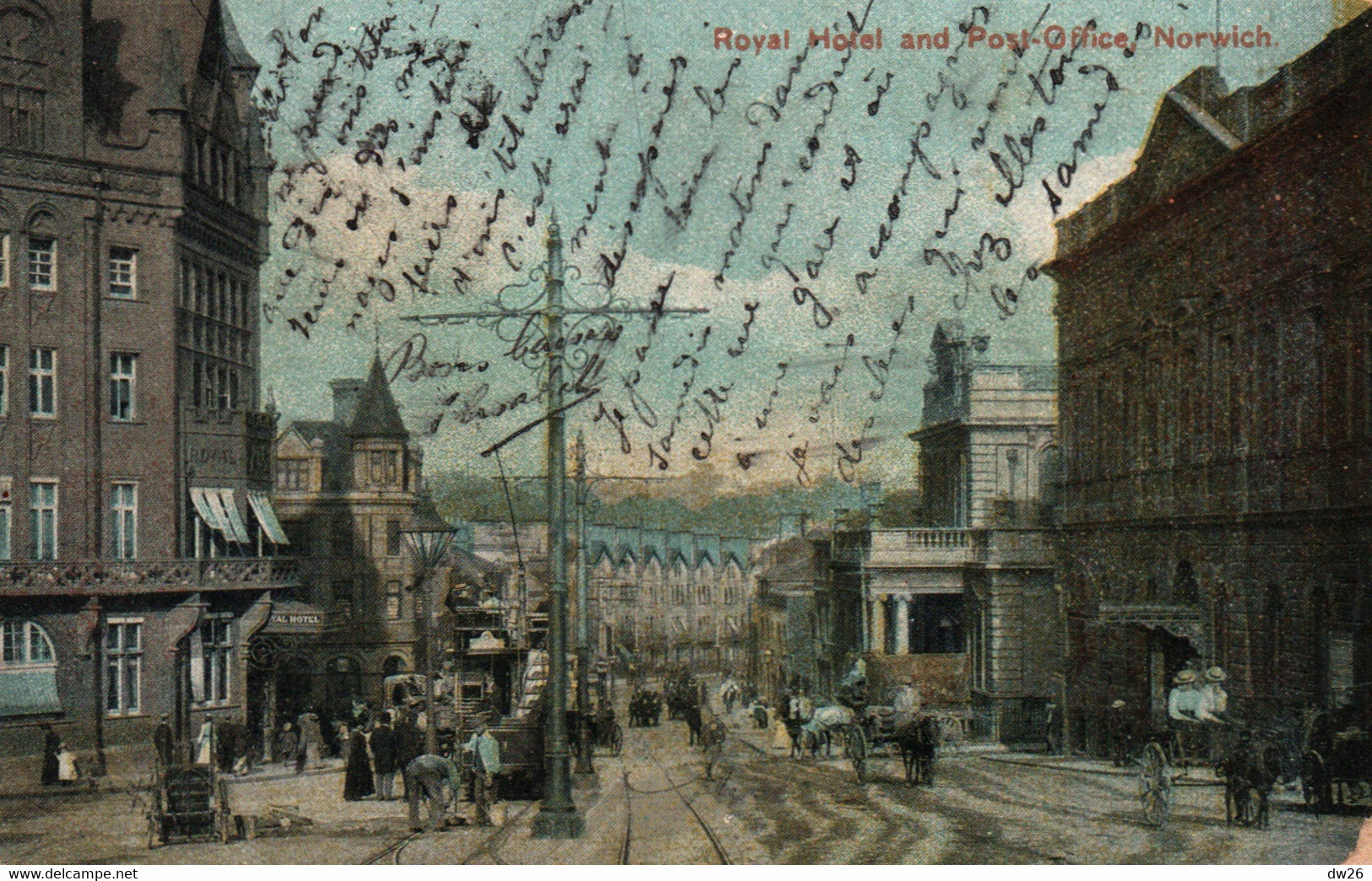 Royal Hotel And Post Office - Norwich (Norfolk) Tramway - F.T.G. & Co. Series - Norwich