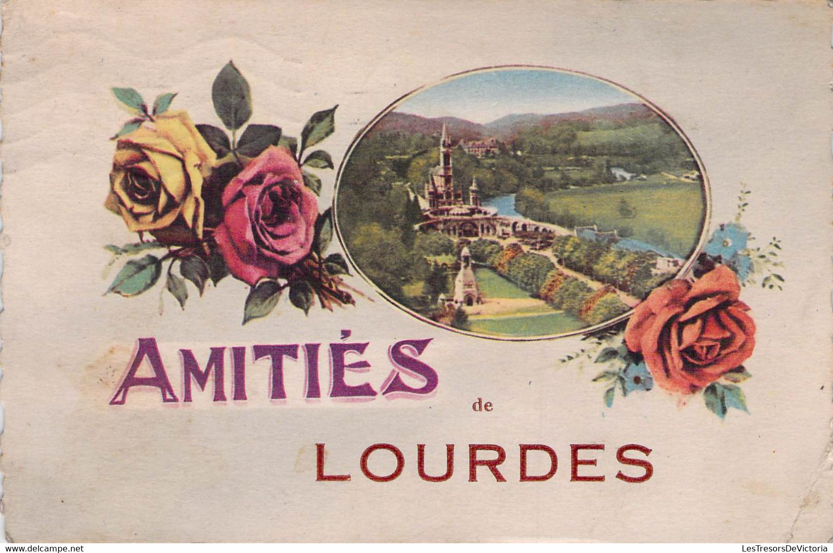 CPA SOUVENIR DE - LOURDES - Les Cartes APA - POUX - Greetings From...